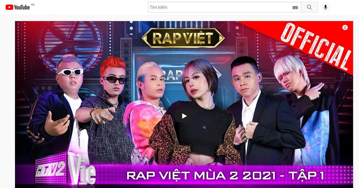 Tập 2 Rap Việt – Mùa 2 đạt Top 1 Trending YouTube